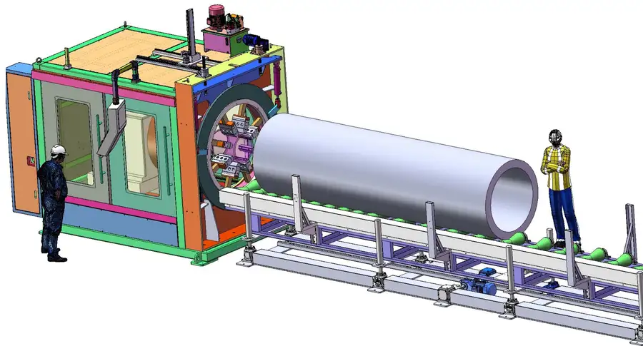 CNC beveling machine pipe